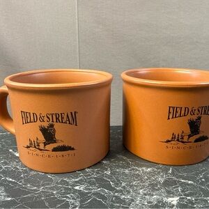 Field & Stream Rust Brown Ceramic Camp Mug - Set of 2 16 oz